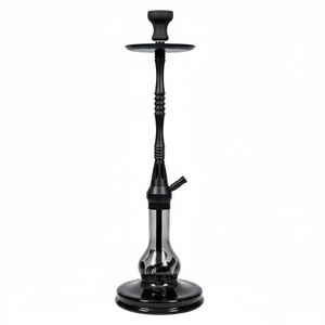 大型シーシャ80cm32インチアルミニウム合金水ギセル、クレイヘッドシリコンチューブ付き喫煙用ガラス花瓶 - Product Image 4