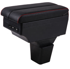 2020 di nuovo disegno doppio aperto nero Car Center Console Bracciolo Scatola di Immagazzinaggio del Bracciolo del Cuoio Per Nuova Kia <span class=keywords><strong>Rio</strong></span> 2019 - Product Image 2