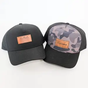 HS42, Parche de goma personalizado, logotipo bordado, Hydro Luxury láser perforado SnapBack sombreros para hombres al por mayor