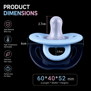 Sucette pour bébé TOPIN sans BPA, en <span class=keywords><strong>silicone</strong></span> de qualité alimentaire, douce comme un sein, transparente SBP-D005 pour nouveau-nés et nourrissons - Product Image 2