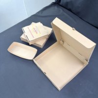 SP5249 Vente en gros de boîtes à hamburgers carrées en kraft recyclé, de qualité alimentaire, biodégradables, brunes, à emporter, avec logo personnalisé