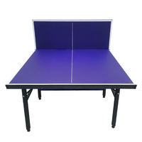 Ensemble de table de tennis de table d'intérieur pliable portable de 18mm d'épaisseur avec filet de boules de cadre en métal écologique