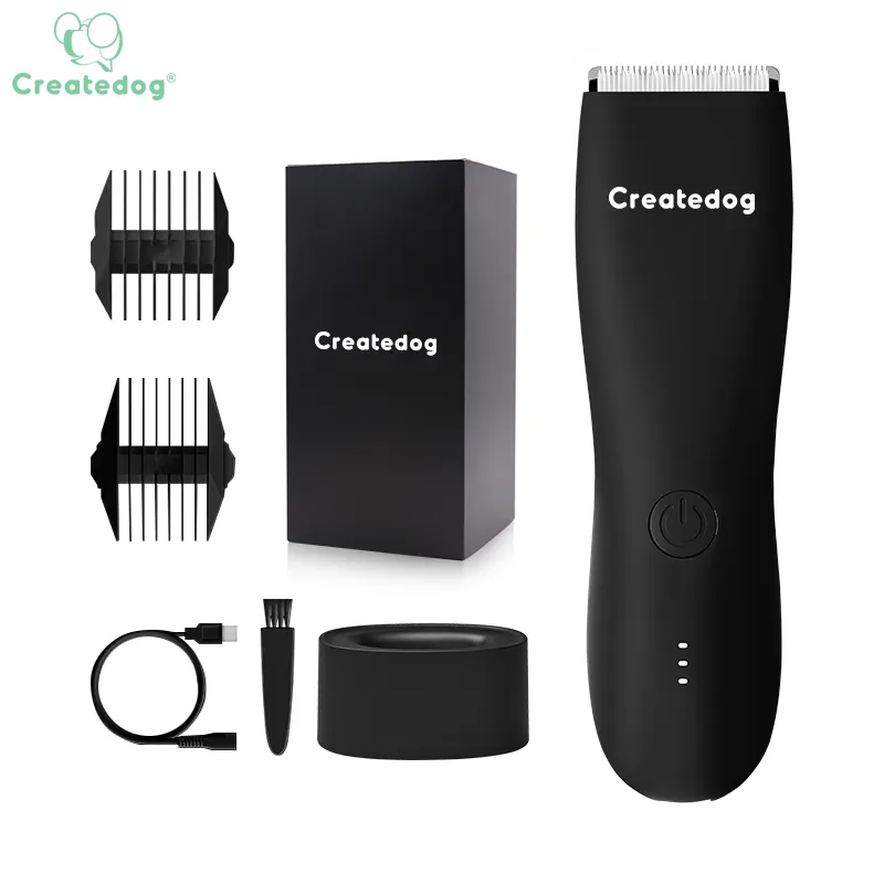 Createdog Lies Body Hair Trimmer Elektrisch Lichaam Scheerapparaat Waterdichte Draadloze Tondeuse Voor Lies