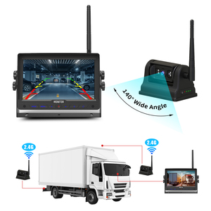 Caméra magnétique sans fil solaire intelligente étanche 1080p Kit de moniteur de caméra de recul de voiture de 7 pouces - Product Image 1