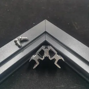 Op Maat Gemaakte Uitbreidbare Lijmdeur En Raam Pvc Frame Connector Aluminium Hoekverbinding