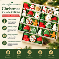 Ensemble de bougies aromatiques de Noël, jolie boîte cadeau de bougies en cire pour la décoration de la maison