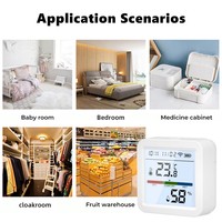 Hygromètre numérique intelligent Tuya Zigbee avec écran LCD rétroéclairé, thermomètre, capteur d'humidité et de température intérieure, application de contrôle à distance pour la maison