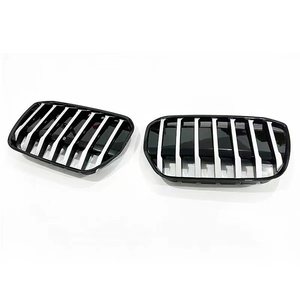 กระจังหน้า BMW IX3 ปี 2021-2024 แบบติดกาวเส้นเดียว สีดำเงา สีเงิน วัสดุ ABS สำหรับกันชนหน้า - Product Image 2