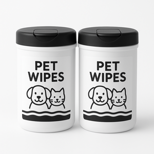 80 lingettes humides sans alcool pour le corps, les poils et les pattes des animaux de compagnie, en boîte - Product Image 4
