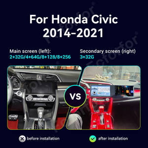 23'' Dual Screen Car <strong>Radio</strong> for Honda Civic 2014-2021 Android 14 GPS Navigation Multimedia Player <strong>Auto</strong> Wireless Carplay Head Unit - Product Image 2