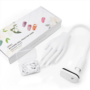 Main d'entraînement professionnelle en silicone et plastique, flexible et mobile, avec embouts de faux ongles remplaçables, pour la pratique du nail art - Product Image 3