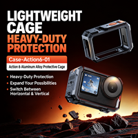 Cage de protection DJI Osmo Action 6 en alliage d'aluminium avec points de fixation pour accessoires de caméra Action 6 et vlogging