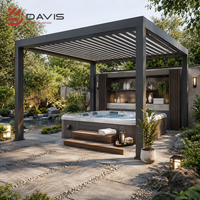 Fournisseur de pergolas extérieures, gazebo en aluminium avec toit rétractable pliable pour patio, complexe hôtelier et projets commerciaux