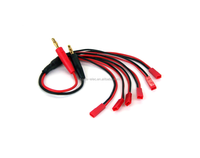 Câble de charge multifonction 8 en 1 rouge/noir pour utilisation en automobile RC, connecteurs Tamiya/Futaba, fil en silicone 12V, longueur 200 mm, Kosta