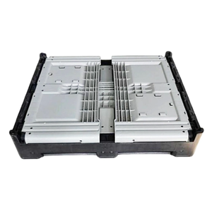 Vegetable and fruit cold storage collapsible plastic container pallet