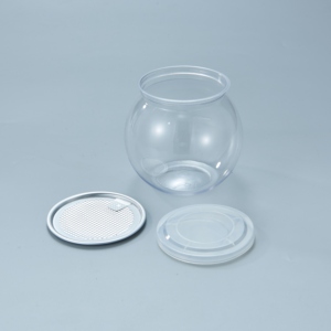 Bán buôn dùng một lần hình tròn rõ ràng rỗng nhựa PET kẹo <span class=keywords><strong>Cookie</strong></span> lon với vít dễ dàng mở nắp - Product Image 2