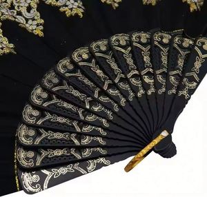 Hot Sale Folding Single Layer Lace Painted Hollow Plastic Bone Pyramid Style Eco-Friendly <b>Hand</b> <b>Fans</b> for Wedding Custom - Product Image 4