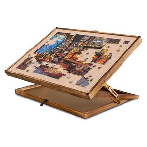 <span class=keywords><strong>Puzzle</strong></span> réversible personnalisé en bois 1000 et 1500 pièces plateau de <span class=keywords><strong>Puzzle</strong></span> en bois réglable en angle et en hauteur chevalet - Product Image 1