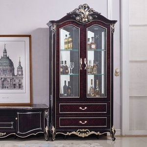 2019 Nuova Venuta Ad Angolo Antico 2 Porte <span class=keywords><strong>Bar</strong></span> In Legno Armadietto del Vino Armadietto - Product Image 3