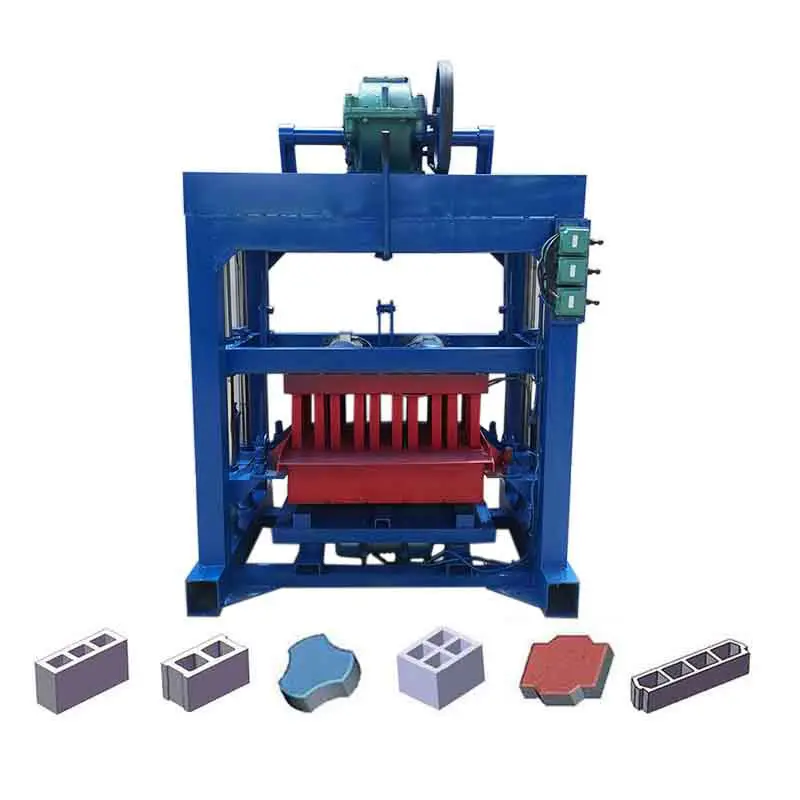 Qt4-40 chinese factory price interlocking block making machinery hollow block machine