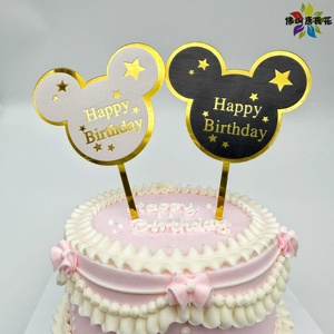 Cake Topper Fabricantes Personalización <span class=keywords><strong>Mickey</strong></span> estilo Acrílico Feliz cumpleaños Cake Toppers decoración de feliz cumpleaños 2024 - Product Image 4