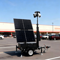 Remorque de sécurité mobile à énergie solaire avec barre de remorquage pliable en option pour les chantiers de construction