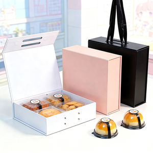 Eco-Friendly Recyclable Reusable Foldable Ribbon Handle Magnetic Closure Gift <b>Box</b> Glossy Lamination Customizable for Food - Product Image 2