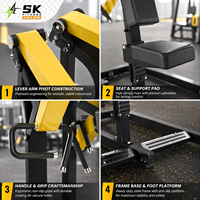 Machine à rames assises SK avec sélection de charge par broche, équipement de musculation commercial pour la musculation des dos en salle de sport