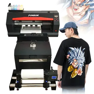 Funsun Digital T-Shirt Textildruck maschine Wärme PET-Folie DTF-Drucker Mit DX6 Druckkopf