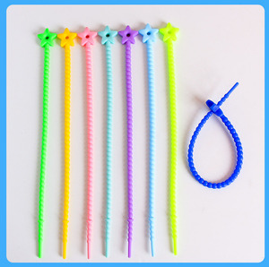 Flower Silicone <b>Cable</b> Tie Key Chain DlY Clothing <b>Bag</b> Jewelry Accessories Lanyard Winder DlY Bracelet Cord - Product Image 4
