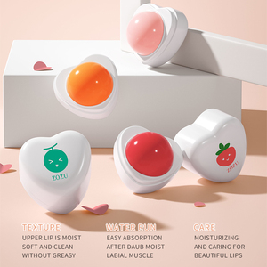 Baume à lèvres hydratant ZOZU Private Label, goût fraise pêche, baume à lèvres en boule, baume à lèvres bio - Product Image 3