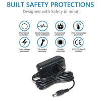Adaptateur d'alimentation CC 5V/6V/9V/12V/15V - Multi-tension 1A-2A à commutation avec entrée CA 100-240V pour l'électronique et l'éclairage LED