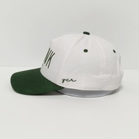 Sombreros clásicos personalizados con ala bordada en 3D para hombre, gorra de béisbol verde bordada con logotipo