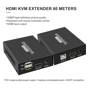 ตัวขยายสัญญาณ <span class=keywords><strong>HDMI</strong></span> KVM 1080p ระยะ 60 <span class=keywords><strong>เมตร</strong></span> (196 ฟุต)  ผ่านสาย CAT5E/6 รองรับ 3D  ตัวส่งและตัวรับสัญญาณ <span class=keywords><strong>HDMI</strong></span> 60 <span class=keywords><strong>เมตร</strong></span> - Product Image 2