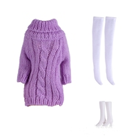 Nouveauté : pull en tricot à col roulé en laine pour poupée de 30 cm (1/6ème), 11-12 pouces, pour habillage de poupée à l'échelle 1/6.