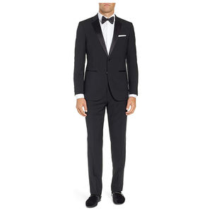 2022 Nieuwste Single-Breasted Zwarte Heren Bruiloft Smoking Pakken Slim Fit Diner Jack 2 Knopen Business Blazer Pak - Product Image 2