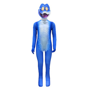 Costume de serpent Zootopia Gary pour enfants, tenue de cosplay bleue, combinaison complète avec masque, jeu de rôle, vêtements de fête d'halloween - Product Image 2