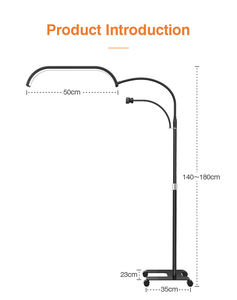 36W Led Demi-Lune Anneau Facial Lumières <span class=keywords><strong>Lampadaire</strong></span> Rétractable Beauté Lampe pour Cils Tech Photographiquement Éclairage Photographique - Product Image 5