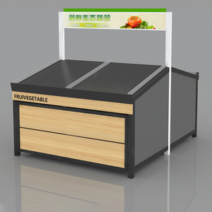 Présentoir semi-rond pour fruits et légumes de supermarché Table de présentation pour fruits et légumes de style demi-cercle - Product Image 3
