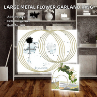 Guirlande en fer forgé TRIUMSKY, couronne de fleurs artificielles 25*25cm, décoration de table pour Diwali, couronne DIY