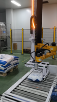Robot de palettisation industriel de type colonne, machine de palettisation automatique pour sacs tissés avec pince à fourches pour ligne d'empilage de sacs