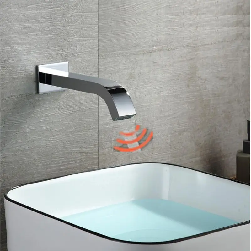 Brass Wall Mounted Integrated type Automatic Sensor Faucet for Bathroom and Kitchen