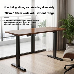 Electric Lifting <b>Table</b> Single/Double Motor Adjustable Wood Computer Desk for Bedroom Household Use Rectangular <b>Office</b> <b>Table</b> - Product Image 4