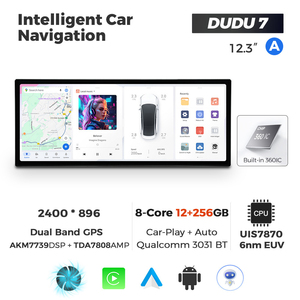 หน้าจอวิทยุติดรถยนต์ MEKEDE DUDU7 12.3 นิ้ว ความละเอียด 2400*896 2K ชิปประมวลผล A7870 ระบบ Android รองรับ Car-play สำหรับรถยนต์ทั่วไป 3 ประเภท ขนาด 12.3 นิ้ว - Product Image 1