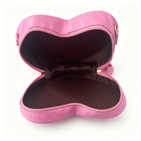 Sac à bandoulière en forme de cœur tendance, couleur bonbon, petit sac à bandoulière pour fille, sac à bandoulière décontracté en cuir PU avec fermeture éclair pour femme