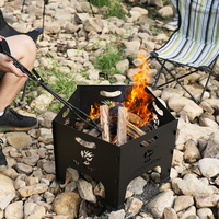 Poêle de jardin pliable sur mesure, barbecue portable, foyer de camping, brasero à bois, foyer extérieur pour le camping