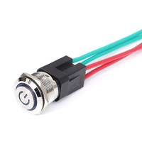 Boutons poussoirs métalliques à verrouillage de 22 mm, interrupteurs étanches IP65 pour panneau de commande industriel