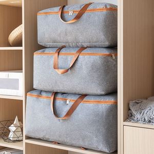 Nouveau sac de rangement pliable grande capacité pour couettes, en tissu cationique, sac de déménagement, sac de rangement pliable, organisateur de vêtements et couettes pour la maison - Product Image 6