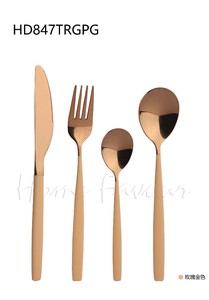 fábrica de guangzhou cocina hotel de oro de plata <span class=keywords><strong>cuchillo</strong></span> cucharas <span class=keywords><strong>y</strong></span> tenedores de acero inoxidable cubiertos vajilla conjunto - Product Image 3