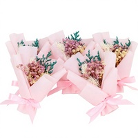 Vente en gros personnalisé petit bouquet de fleurs séchées vente chaude belle fête des mères saint valentin remise des diplômes noël
